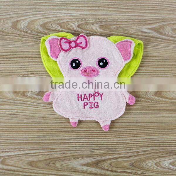 Happy Pink Cat Baby Cotton Bandana Bibs