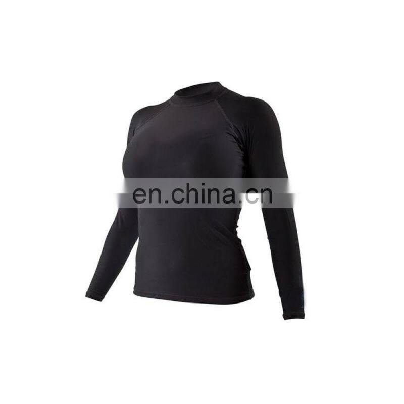 Custom printed women compression shirt rash guard