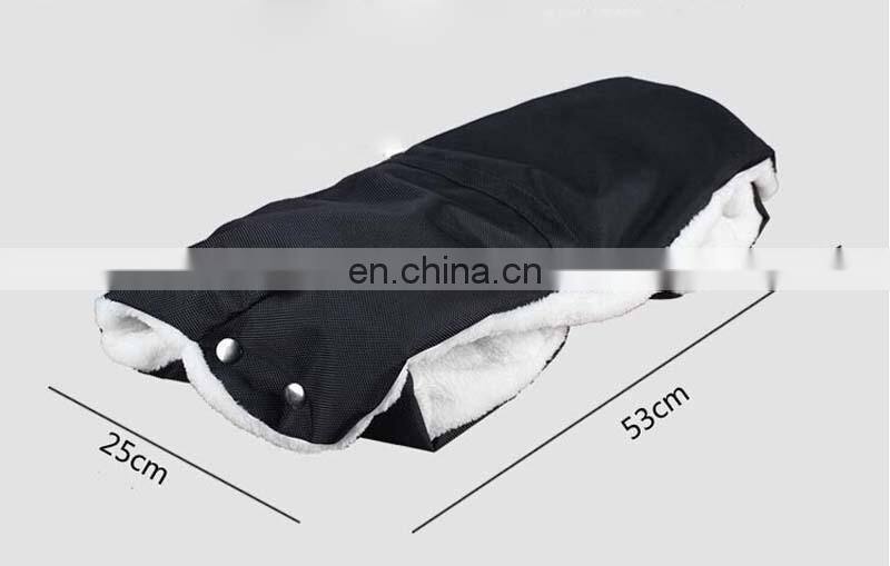 Black Red Plush Warm Winter Hand Muff for Baby Stroller