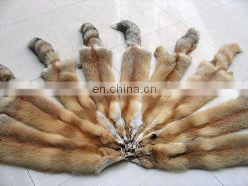 100% Real Tanned Red Fox Fur Skin/ Red Fox Fur Pelt For Garment