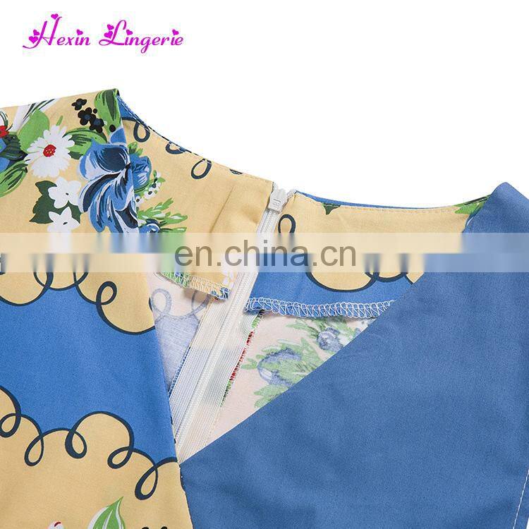 NO MOQ summer pleated sleeveless wholesale women ladies western one piece dress