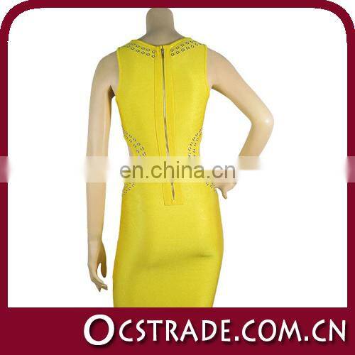 2014 wholesale high quality welcome faction yellow evening dress