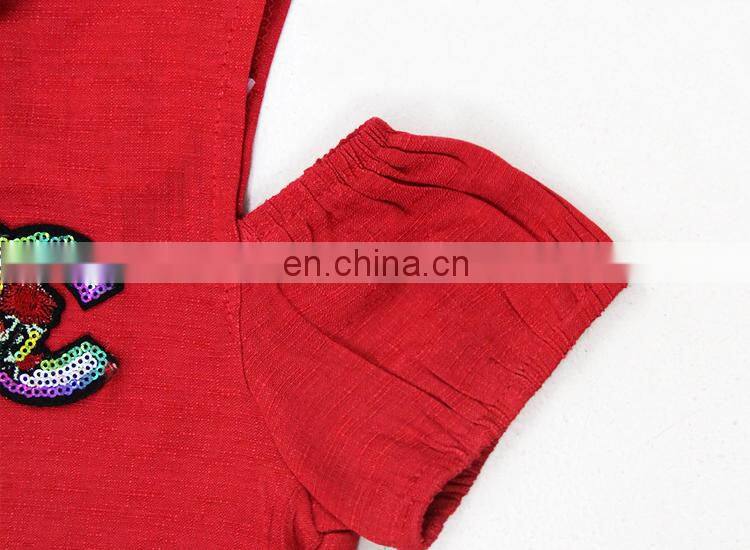 2017 custom strawberry girl child dress wholesale from china