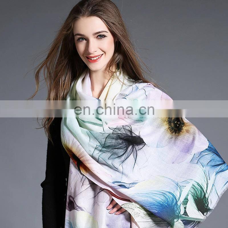 Digital Printing, Woolen Scarf for Women