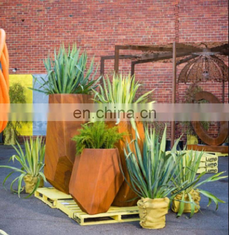Corten Steel Flower Pot