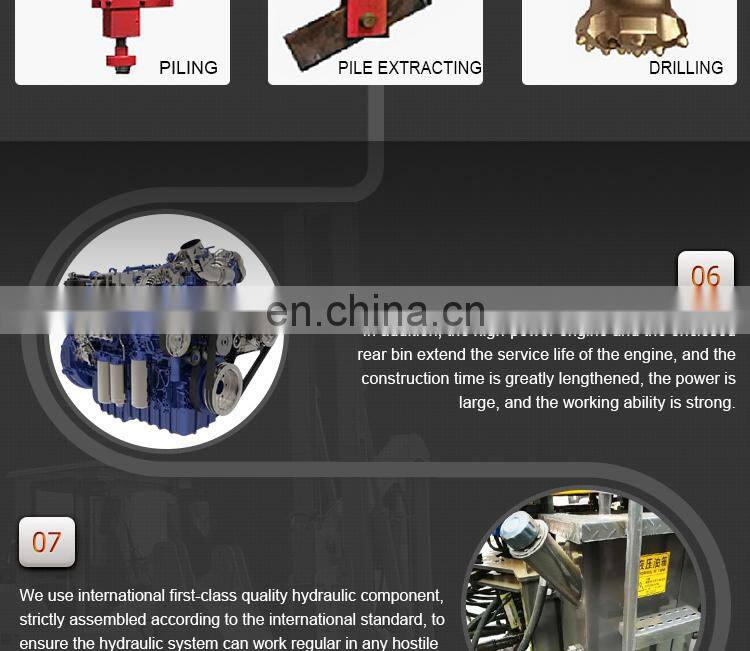 CE approved diesel power hydraulic load pile driver for highway guardrail