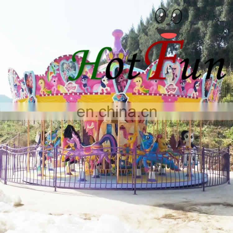 Amusement park rides theme park musical carousel horse rides machine for sale