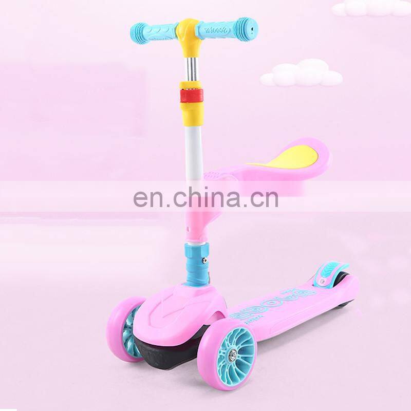 3in1 Kick Scooter with Removable Seat Great for Kids & Toddlers Girls or Boys Adjustable Height
