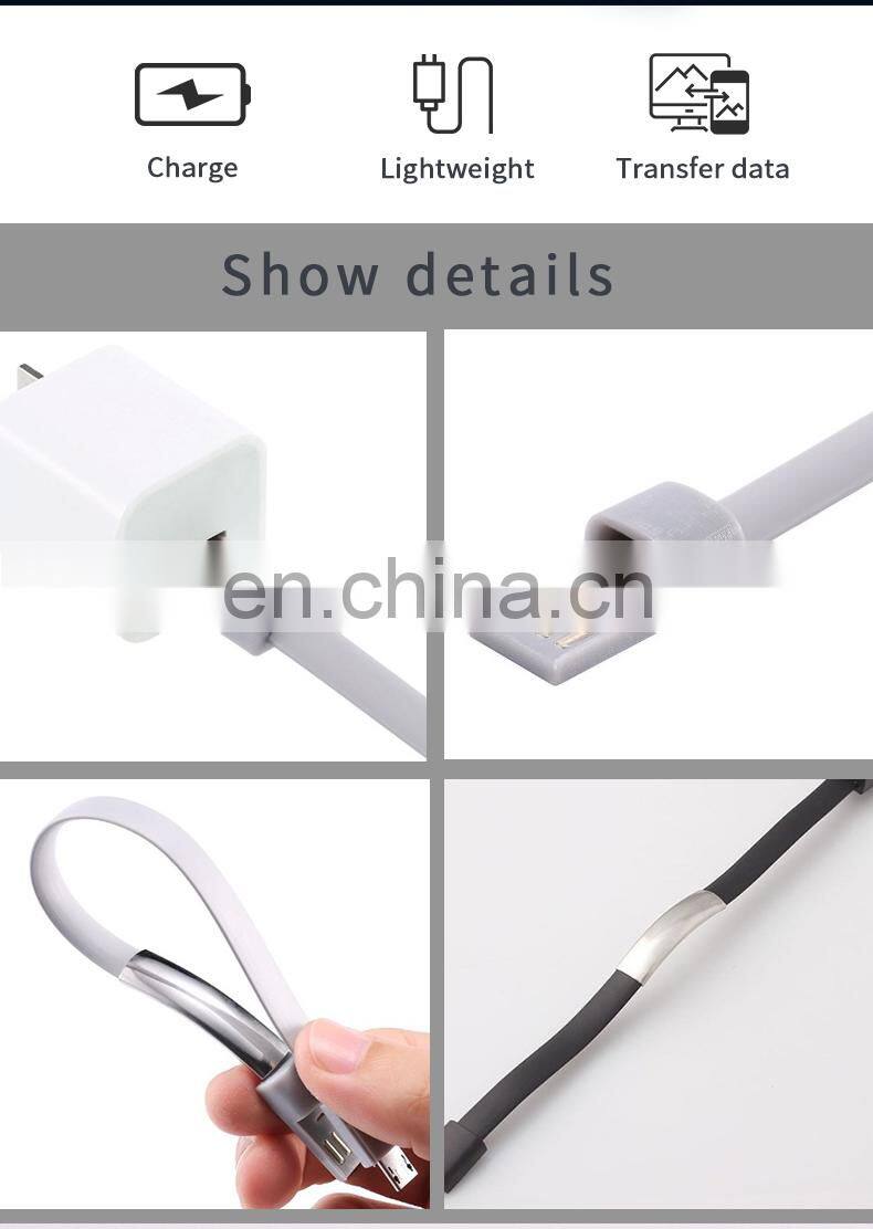 2020 New Product Bracelet Data Cable Wholesale Fast Charger Micro USB Data Cable Mobile Phone Charging Data Line Bracelet Cable