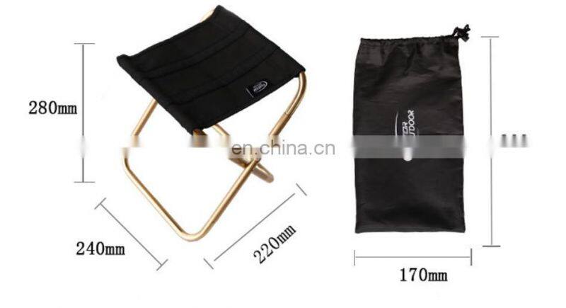 Aluminum alloy lightweight Outdoor foldable mini  portable camping chair