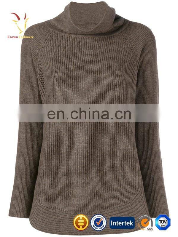 Turtleneck 7GG Winter Thick Cashmere Pullover Sweater for Lady
