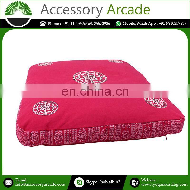 Best Cotton Twill Fabric Material Made Attractive Floor Meditation Zabuton Cushion For Seiza Position Sitting