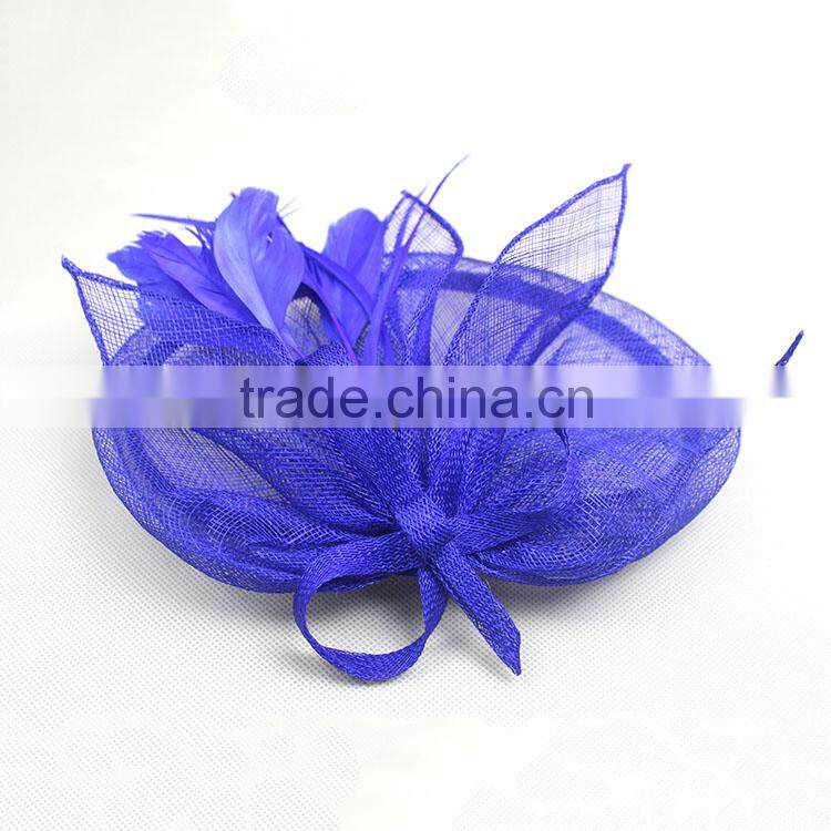 Wholesale Alibaba Wedding/Party/Church Decorate Sinamay Base Hair Clip Fascinator