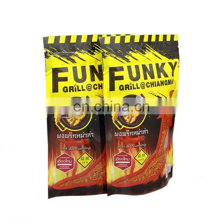 Stand up Custom Printed Logo Aluminum Foil Laminated Mylar Zip Lock Plastic Food Powder Spices Bags