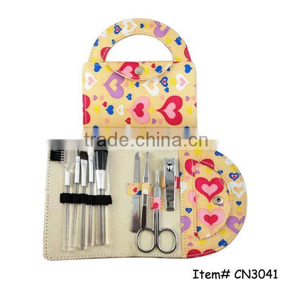 lady hand bag portable manicure set heart lover design gift manicure set