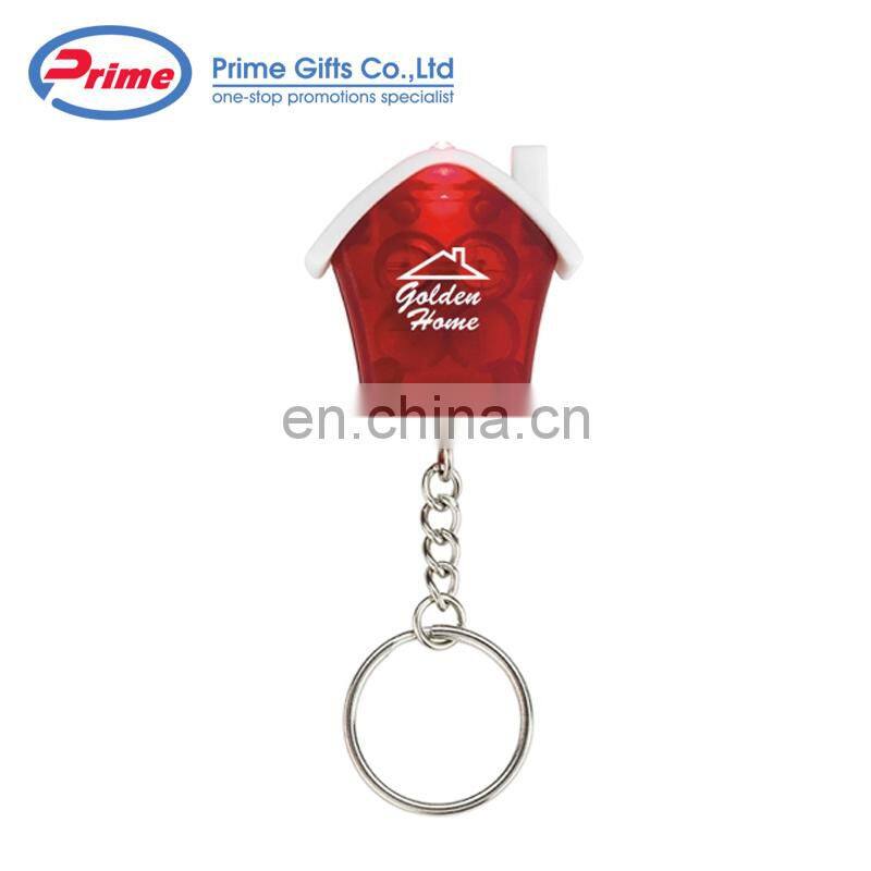 House Shaped Acrylic Keychain with LED Light