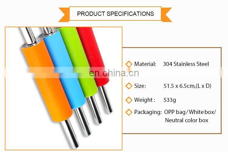Adjustable Stainless Steel Rolling Pins, Thickness Rings Dough Roller for Pizza, Pastry, Pie