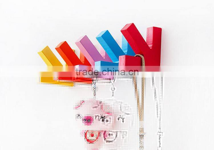 Creative Lovely Wood Hook Coat Hanger