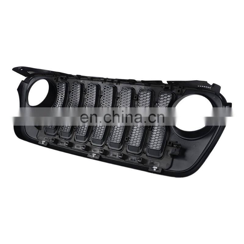 New Design Front Grille for Jeep Wrangler JL 18+ ABS grill cover 4X4 accessory maiker manufacturer