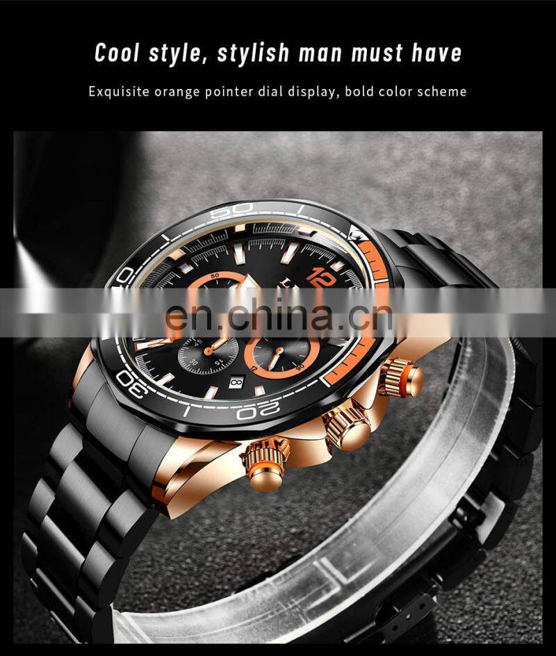 LIGE 8933 Fashion sport for man Waterproof Stainless Steel Quartz Watch luxury mans watch perfect Watch Online