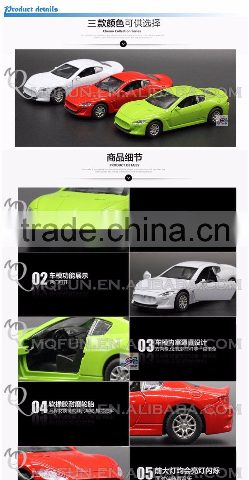 Mini Qute 1:32 kid Die Cast pull back alloy music luxury racing car vehicle model car electronic educational toy NO.MQ 504L