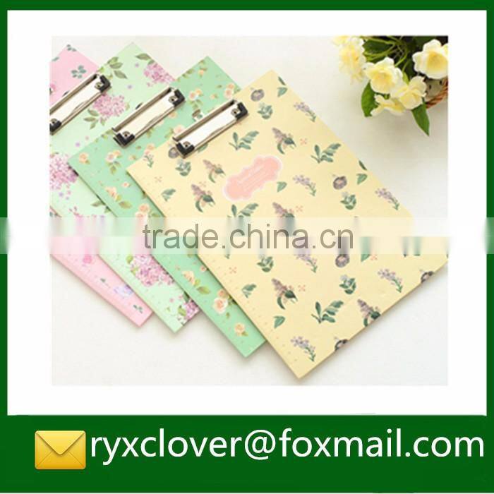 Office stationery A4 size hard paper colorful writing clipbroad for students