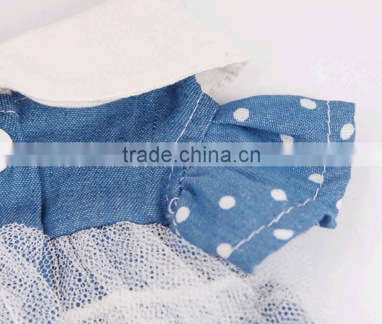 Summer jean with lace pet dog accessories pet clothes puppy clothes