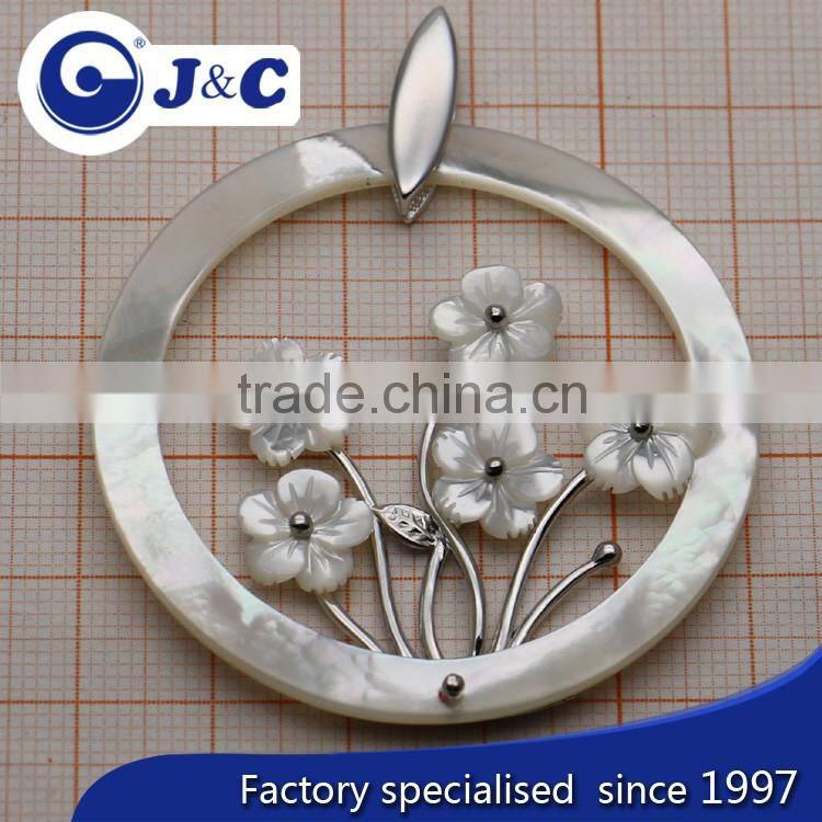 mother of pearl shell mosaic hard shape pendant ,Pendant necklaces