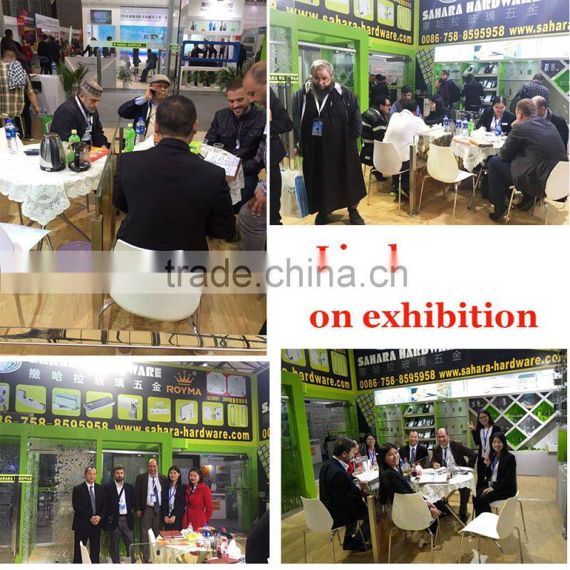 Max door weight 150kg super silence square glass shower hanging sliding door wheels