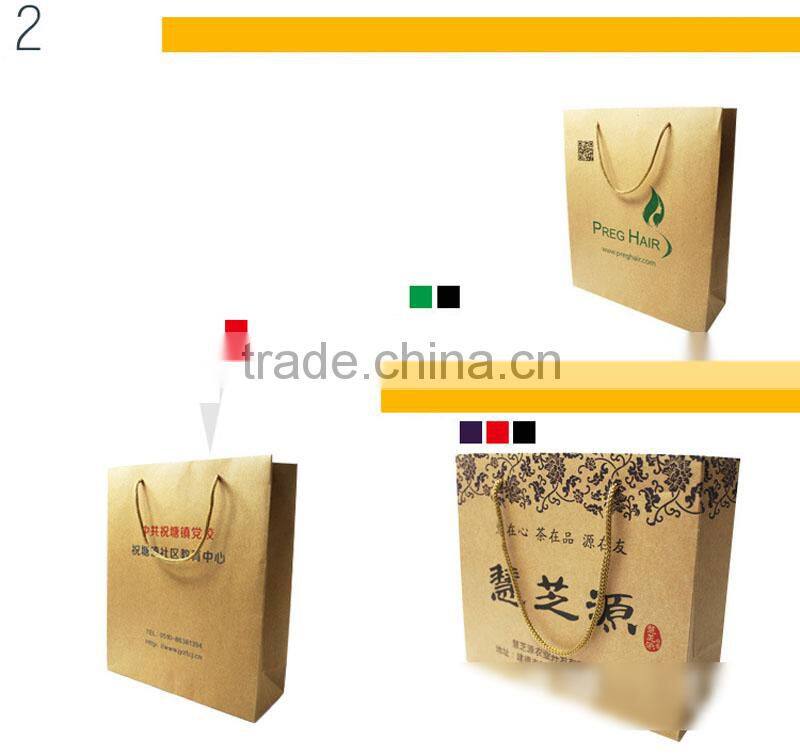 Custom printed full colors pantone bags printing brown paper kraft bag