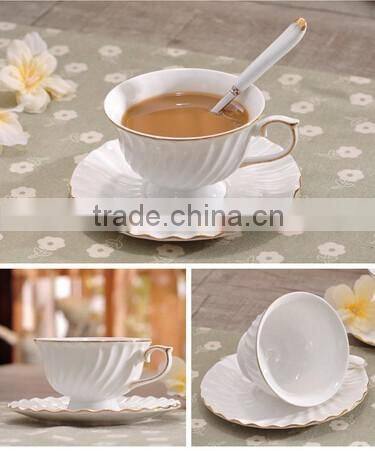 Hot 2016 Bone China Decals Arabic tea set Gold Plated