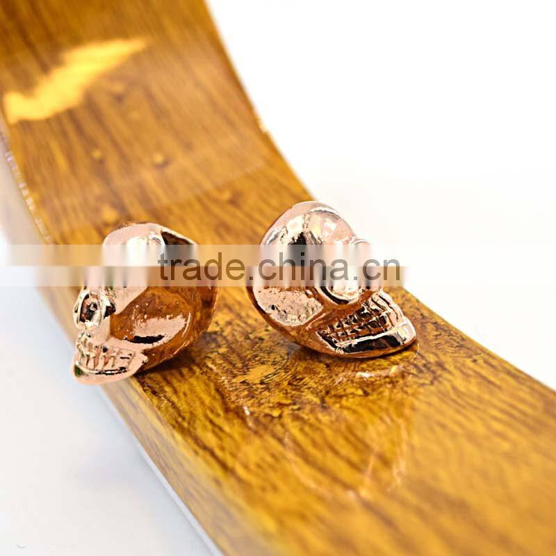 china jewelry factory wholesale leather bracelet with custom skull charms