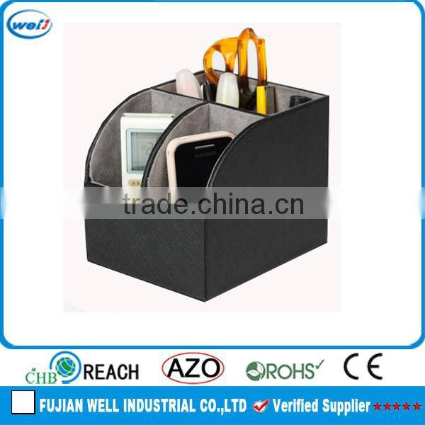 High end PU leather office desk organizer set wholesale