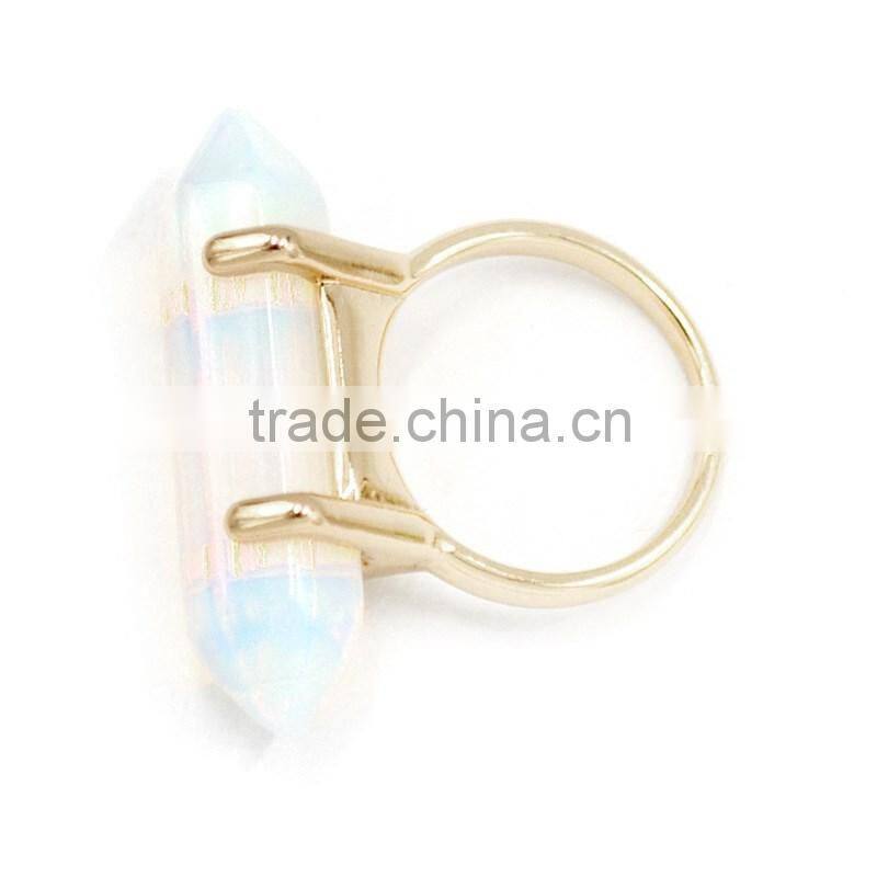 Wholesale Fashion Single Modena Bullet Stone Gold Jewelry Finger Ring