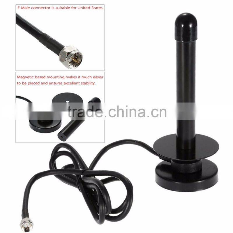 W25 Indoor Digital TV Antenna 25dBi High Gain Full HD 1080p VHF / UHF DVB-T-Aerial F IEC Male Connector for HDTV/DTV /TV F Male