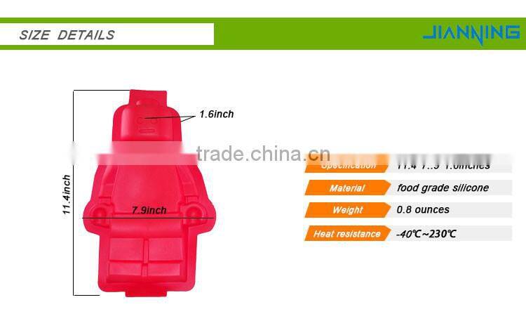 Large Figure Robot Silicone Mold, Robot Baking Molds, Minifigure Cube Tray Candy Mold, Building Block Ice Tray Candy