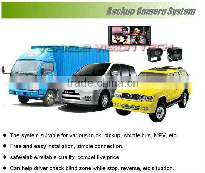 RV-701V Car rear view parking asist system with 7inch silver/blue glass monitor&night vision camera
