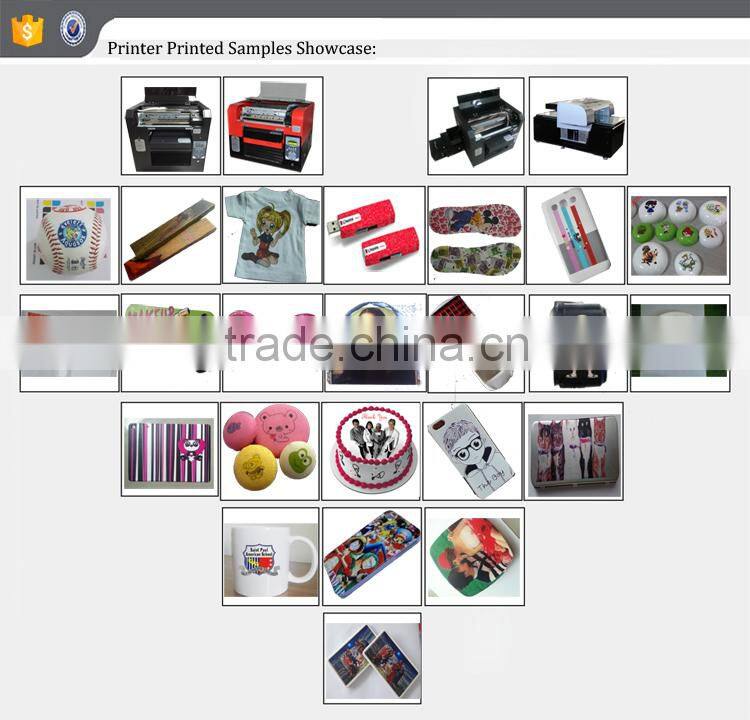 A3 size metal flatbed printer from China factory,Metal office label printing machine