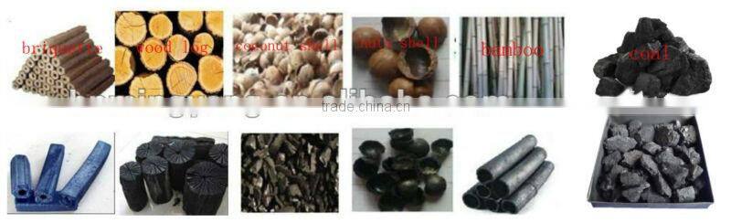 Smokeless Mingyang brand wood briquette carbonization furnace with electric hoist