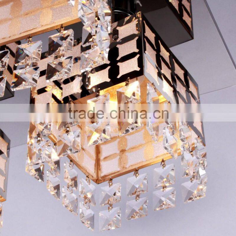crystal flat chandelier light