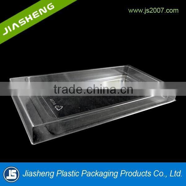 Cheap clear disposable square phone packaging boxes with customized material,PET,PP,PS