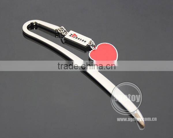 140MM Letter Knife I LOVE LONDON Souvenir Stationery Red Heart Shaped Promotional Custom Metal Bookmark
