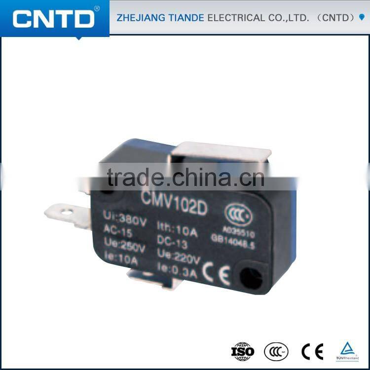CNTD Factory Supply 10Amp 250Volt Short Level Arm 3 Pins Micro Limit Switch CMV-102D