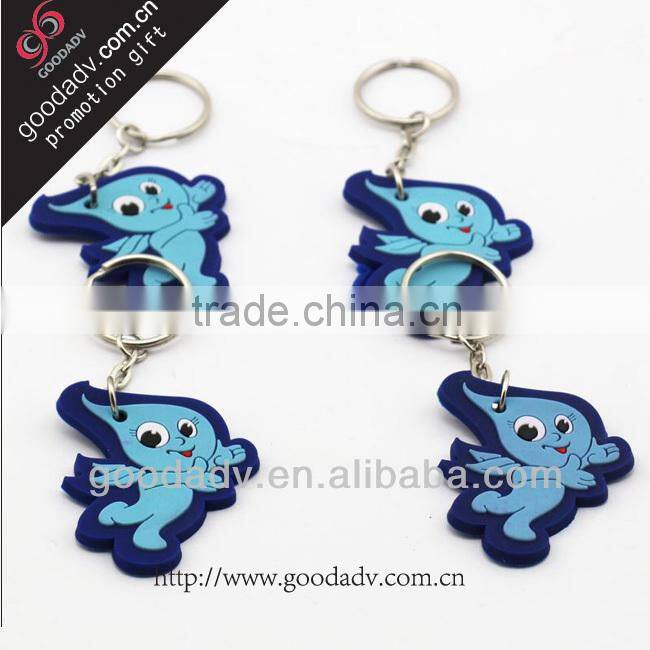 Promotional Gifts silicone keychain 2016 best selling customized logo 3d silicone keychain