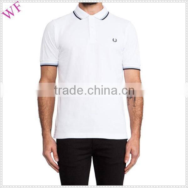 OEM PARTIAL FRONT BUTTON AND ZIP PLACKET POLO TWIN TIPPED POLO SHIRT FOR MEN