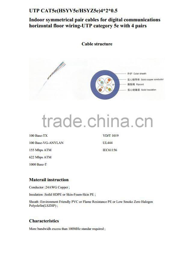 UTP CAT5 communication cable