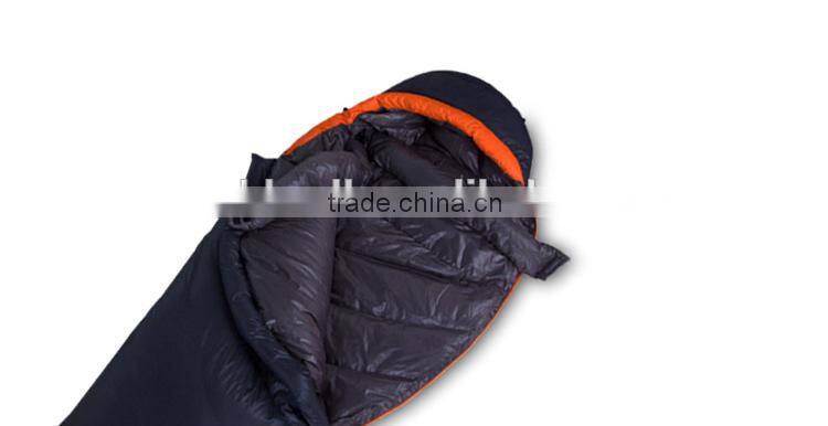 Outdoor cold weather travel camping 800 fill nylon duck down sleeping bag