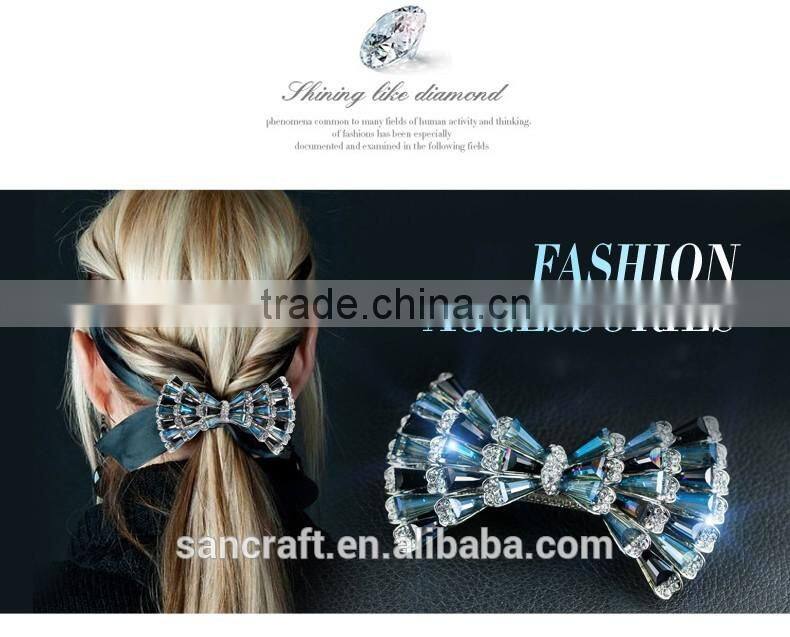 Women gifts shinning Austrian zircons magic hair clip