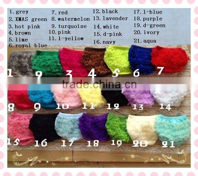 21 colors cotton bloomer chiffon ruffles underwear wholesale girl newborn ruffle diaper cover baby bloomers