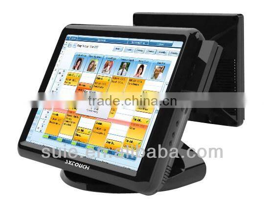 Touchscreen pos display with customer display